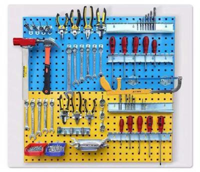 China Hanging Metal Household Garage Hardware Tool Steel Hole Pegboard Custom Tool for sale