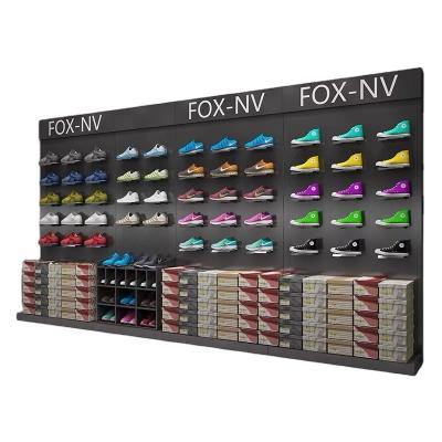 China Brand eco-friendly material sneakers custom showcase sports shoes store metal shoe rack with store for sale