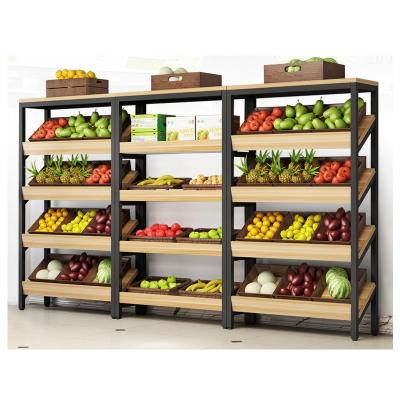 China 40KG/layer Metal Brick Display Rack Beverage Vegetable Display Rack for sale