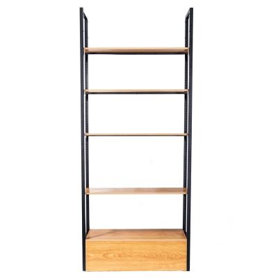 China metal wood display rack for store clothing mall display rack 40KG/layer for sale