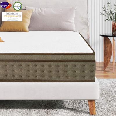 China Waterproof Sleeping Mattress Cover Protector Pocket Spring Gel Memory Foam Mattress King Twin Queen Size Good Hypoallergenic Hybrid Double for sale