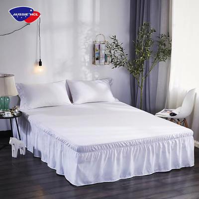 China Wholesale Home Anti Dust Mite Bed Skirts For Home Hotel Dorm Room Adjustable Three Sided Cover Wrinkle Free Ruffled Bed Skirt for sale