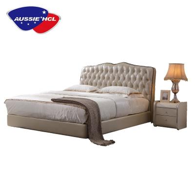 China Latest Solid Wood Antique Large Modern Luxury Queen Soft Hotel Bedroom Furniture Bed Frame Bed Frame Sets With A Box for sale