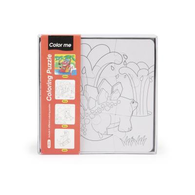 China Cartoon Toy Custom Pattern 4 Different Coloring Paper Puzzle for Kids Painting for sale