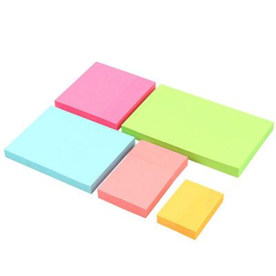 China Notepad Custom Color Rectangular Sticky Notes Size Sticky Notepad Set For School Office for sale