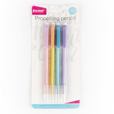 China Manufacturer Direct Sale Custom Mechanical Glitter Painting/Drawing Propelling Plastic Pencils For Office And Student for sale