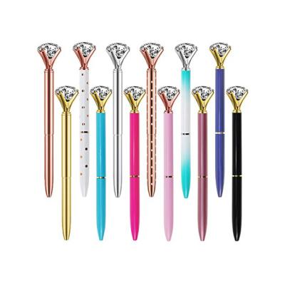 China office & School Pen Wholesale Customized Color Diamond Pens Fancy Crystal Diamond Top Fun Ballpoint Pen for sale