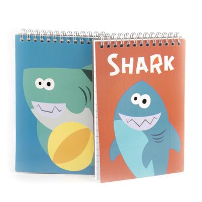 China 2022 Mini Wholesale Custom Cartoon Shark Cover Coil Loose Leaf Notebook for School Office for sale