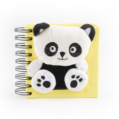 China Dairy Panda Pattern Fluffy Plush Notebook from Mini Manufacturer Direct Sale Spiral Kawaii for School for sale