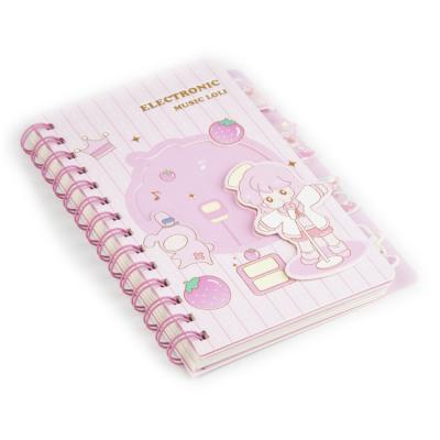 China Wholesale Customized Girls Kids Foil Pink Cute Design Spiral Loose Leaf Notebook for sale