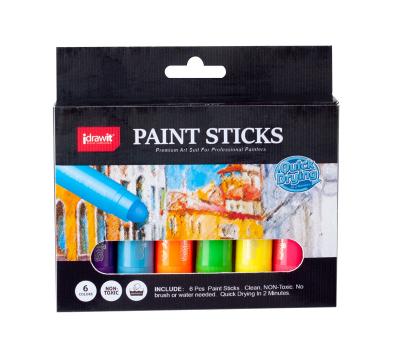 China Manufacturer Direct Sales 6Pcs Bright Vibrant Colors Twistable Oil Painting Non-Toxic Quick Drying Paint/Drawing Stick For Painting for sale