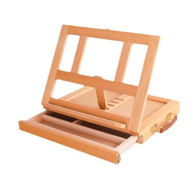 China Easel Manufacturer Direct Sales Professional Artist Wooden Portable Adjustable Painting Table Easel for Painting for sale