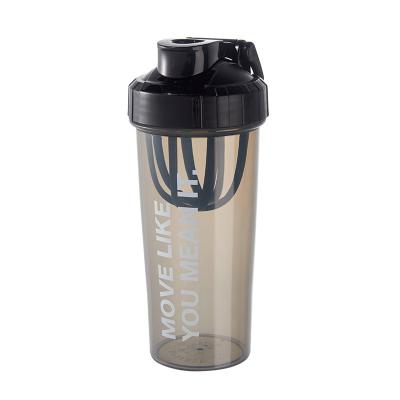 China Viable Water Bottle With Handle 700ml Protein Shaker Bottle With Mixer Balls for sale