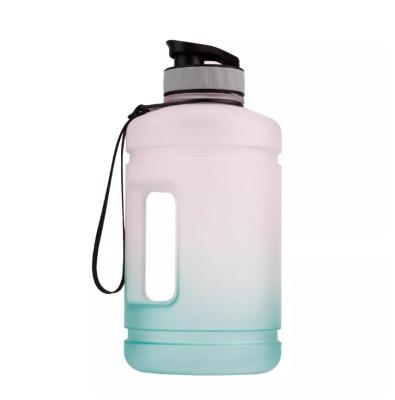 China Viable custom logo bpa free gallon water bottle with straw PE half gallon leak proof for sale