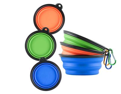 China Viable Collapsible Dog Bowl Slow Feeder Collapsible Silicone Cup Dish For Small Pet Food Water Feeding Travel Portable Bowl for sale