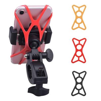 China Motorcycle Bike Phone Holder Handlebar Mount Bracket GPS Holder Adjustable Non-Slip Adjustable Bicycle Phone Holder for sale