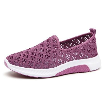 China 2021 New Arrivals Lightweight Women Fashion Sports Shoes Breathable Mesh Sneakers Woman Slip-On Walking Shoes for sale