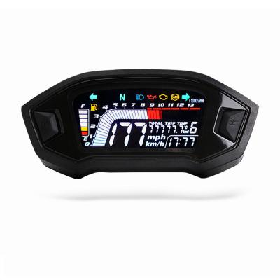 China Universal ABS Motorcycle Meter Moto Motorcycle Parts LCD Display Odometer Tachometer Instrument Backlight Digital Multimeter for sale