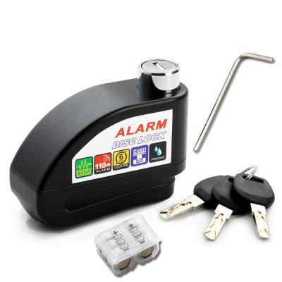 China Supports alert warning function. Portable Waterproof Motorcycle Alarm Security Motorcycle Disc Brake Collar +Spare Anti-theft Battery for sale