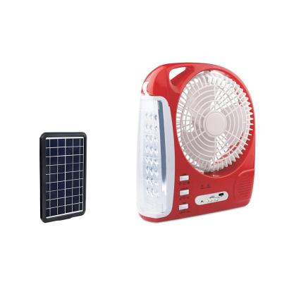 China Multifunctional 8 Inch Fashion Plastic Design Solar Fan With Type C Port USB FM Radio Charging Led Night Light for sale