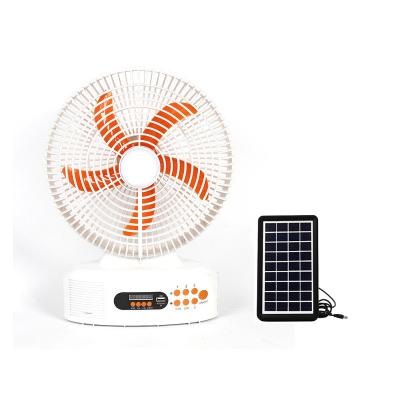 China With Over Load And Over Discharge Circuit Protection 12 Inch 9V 6W Solar Panel DC Rechargeable Battery 6V Solar Powered Fan With Light for sale