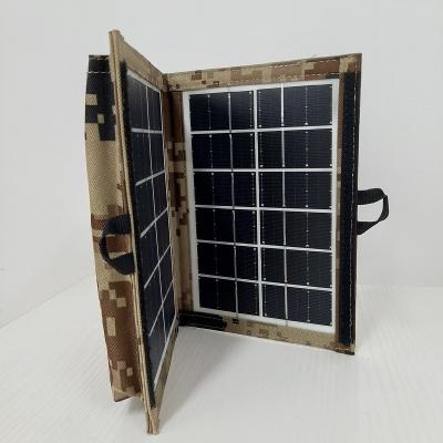 China Foldable Solar Charger With USB Ports 6V 7W Portable Mono Solar Panel For Outdoor Emergency Hiking Camping Fishing 10*16.5cm*2 for sale