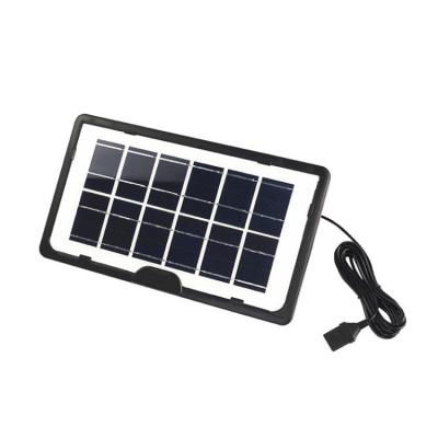 China USB Charge 5V 6V 3W Mini Solar Power USB Charger OEM ODM Mobile Monocrystalline Solar Panels Set for sale