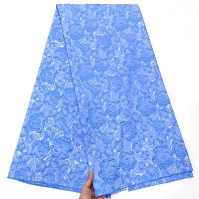 China New Design Pizzo Jacquard Viable Jacquard Lace Material African Flower Embroidery Brocade Lace Fabric For Dress for sale