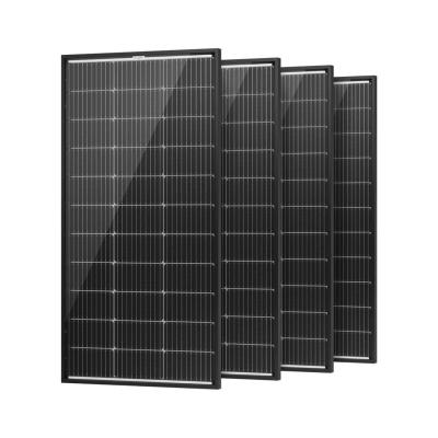 China Painel solar de 400 Watt Células solares monocristalinas bifaciais com quadro preto à venda