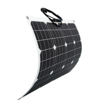 China 50W Semi-Flexible Solar Panel For Car Boats With Top Efficiency And ETFE Surface for sale