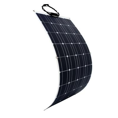 China Lightweight And Easy To Install 100w 12v Semi Flexible Solar Panel For Car Boats for sale