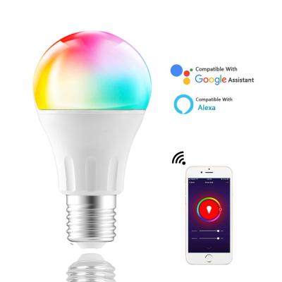 China High Efficiency CTORCH Alexa 9w Wifi RGB E27 B22 Dimmable Smd Lights Led Smart Bulb for sale