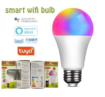 China High Efficiency E27 RGBCW Multicolor 2700K-6500K 7W 9W 12W Led WiFi Smart Light Bulb Compatible With Phone Google Home Tuya Alexa for sale