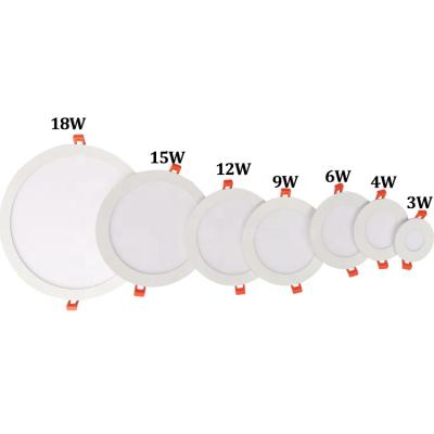 China Indoor hot sales slim hid round 3W 4W 6W 9W 12W 15W 18W 24W led panel light for sale