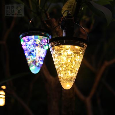 China Outdoor Waterproof Furnished Decoration Hang Tree Outside Night Light Outdoor Solar Garden Light Balcony Balcony Decoration for sale