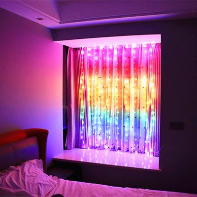 China 280LED Copper Wire Rainbow Led String Lights Curtain USB LED String Lights Strip Curtain Lamp 1.5/3M Waterproof IP65 for sale