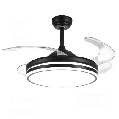 China 42 Inch Modern Indoor Foldable Energy Saving Decorative 3 Color Lighting Remote Control Change Led Ceiling Fan for sale