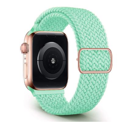 China Protect Your Watch Devices From Scratches Braided Solo Loop For Apple Watch Band 44mm 40mm 40mm 42mm 38mm Nylon Elastic Fabric Belt Strap iWatch 3 4 5 Se 6 Strap for sale