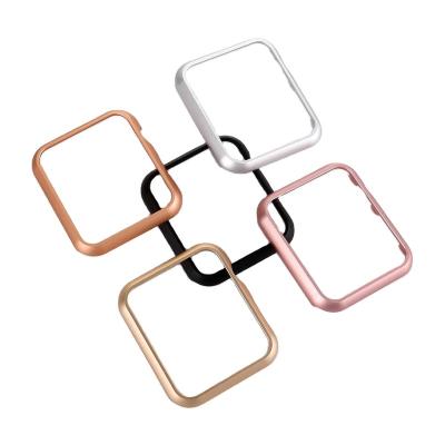 China New Ultra-thin Hard PC Plated Cases Electroplate Hard PC Case Cover For Apple Watch Series 1/2/3/4/5 View Shell Metal Protector for sale