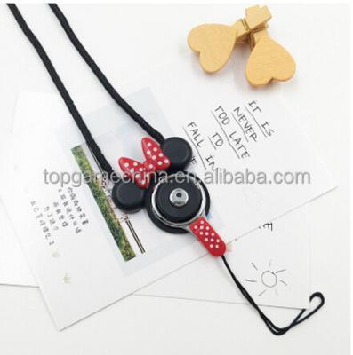 China ABS+Nylon 3D Cartoon Safety Cell Phone Straps Revolving Slot Lanyard Long Neck Detachable Buckle Strap for sale