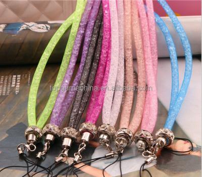 China Net Bling Rhinestone Diamond Net Rope Ties For Smart Phone Case Straps for sale