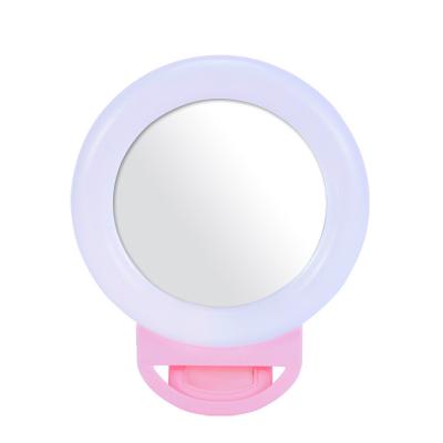 China USB Charging Led Phone Lights Lamp Selfie RGB Selfie LED Ring Light Circle Mini Mobile On For Phone Makeup Mirror Rechargeable Detachable Fill Light for sale