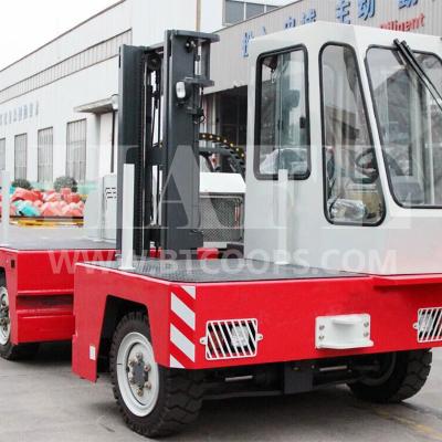 China 3t 3.6m hotsell Diesel Side Loading side loader Counter-Weight Forklift Truck with low discount price for sale