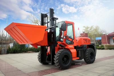 China Durable FD35W 3.5t all terrain diesel forklift high quality with solid tyre with low maintence use for moving and lift for sale