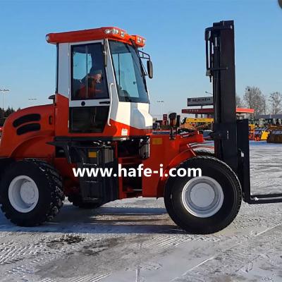 China Factory  direct price  FD60Y 6t all terrain diesel forklift 4X4driver  with bucket, for sale