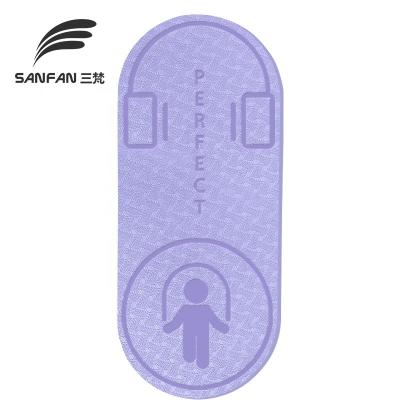 China SANFAN Cheap Non Slip Printed Non Slip Fitness Exercise Band Yoga Jump Rope Custom Mat Set Eco Friendly for sale