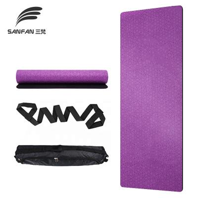 China SANFAN Latest Design Non-Toxic Non-Toxic Printing Exercise Mat Supplier PU Natural Rubber Gym Mat Eco Friendly Yoga Mats Workout Full for sale