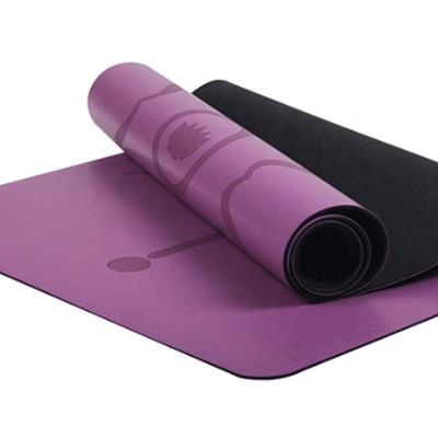 China SANFAN Non-Slip Hot Professional Custom Printed Non Slip Absorption Leather Exercise Mat PU Natural Rubber Yoga Mat Eco-Friendly for sale