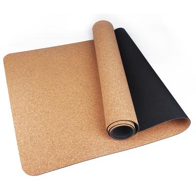 China Wholesale Non-Slip Cork Yoga Mat Private Label Eco-Friendly, Custom Printing Non-Slip Cork Rubber Yoga Mat With Body Alignment System for sale