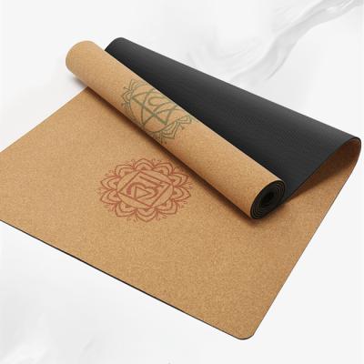 China Best Eco-Friendly Private Label Natural Anti-Slip Cork Rubber Yoga Mat 183*61*0.5cm/183*66*0.5cm for sale